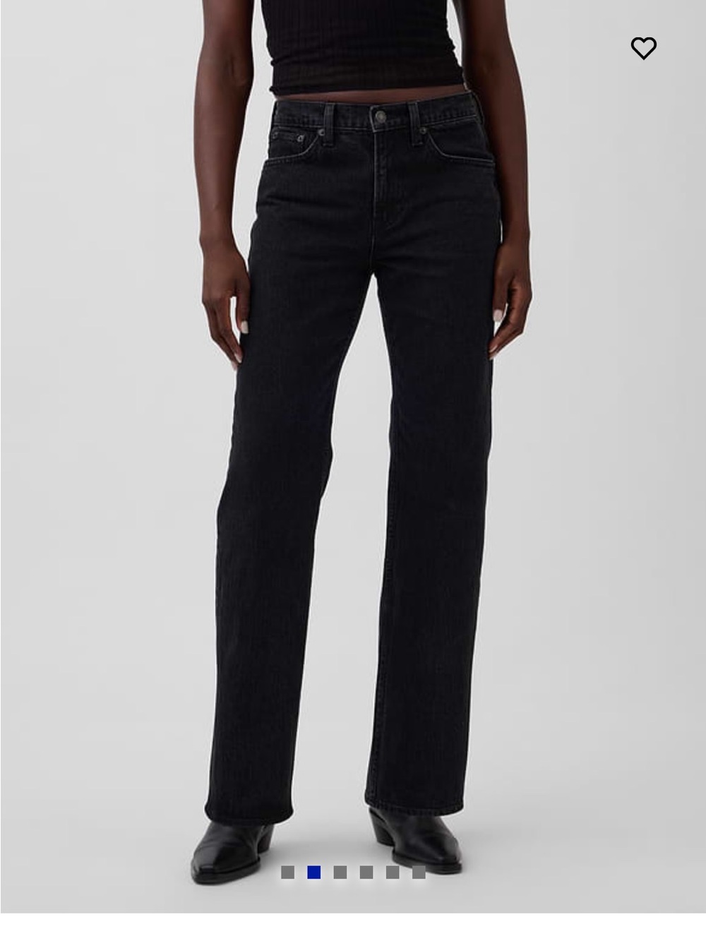 Gap Women’s Straight-Leg Black Jeans